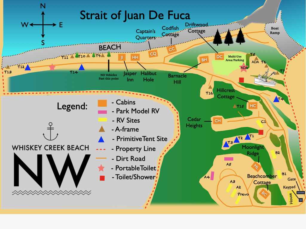 Whiskey Creek Beach NW property map